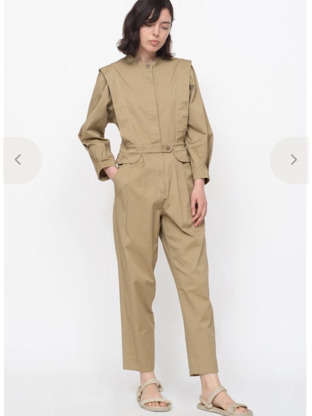 Sea New York Tula Chino Jumpsuit Sz 2 Khaki Cotton Chore Coverall NWT Utility